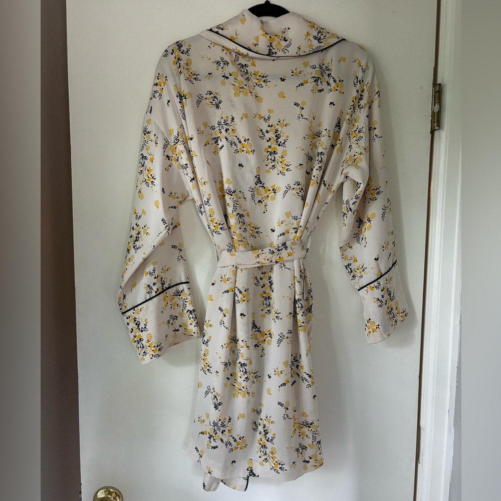 J. Crew Floral Robe with Pockets, Size S/M